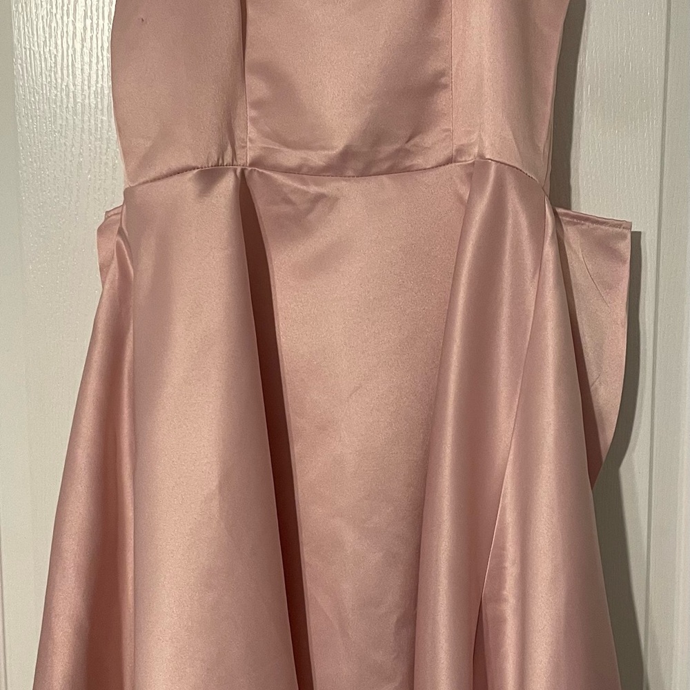 Chic Pink Satin Gown